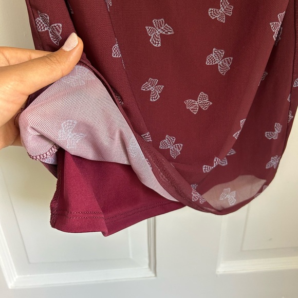 Forever 21 Red Slip Mini Dress Sleeveless Cowl Neck - Picture 4 of 5